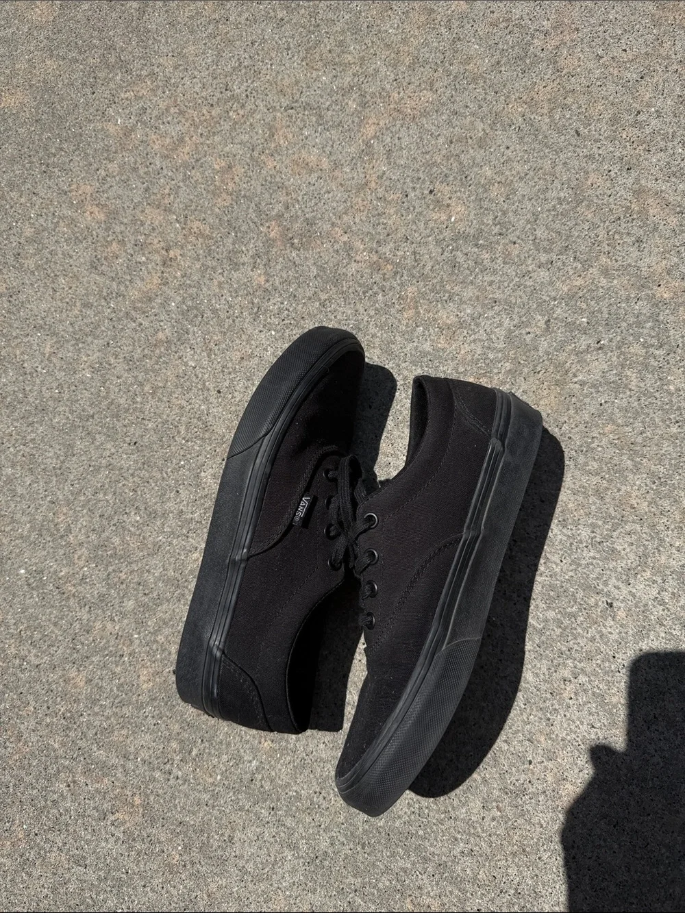 Vans Black Low-Top Canvas Sneakers